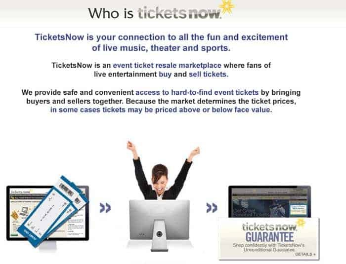 ticketsnow review is ticketsnow safe about us