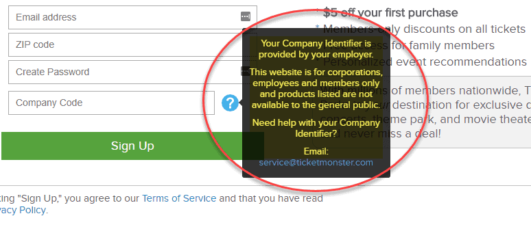 ticket monster perks reviews corporations company code