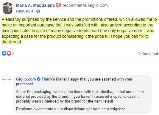 legit giglio reviews authentic products